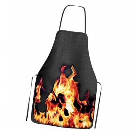 TRAMA Barbecue Apron Black with Flames, Black TR2527868